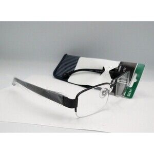 Foster Grant NS1022 Eastwood Reading Glasses +1.75 Black Semi-Rimless